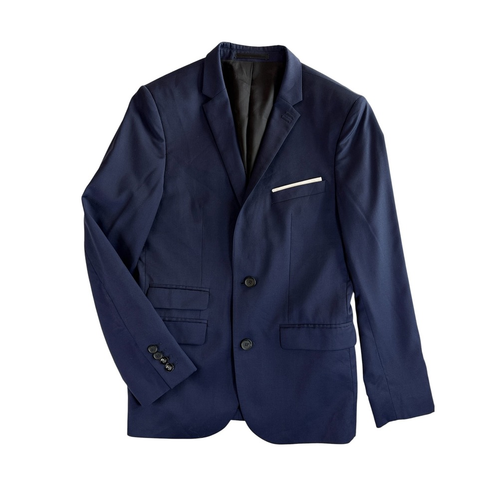 The Kooples Suit Jacket Mens 44 FR 34 US Navy Blue Fitted Skull Button